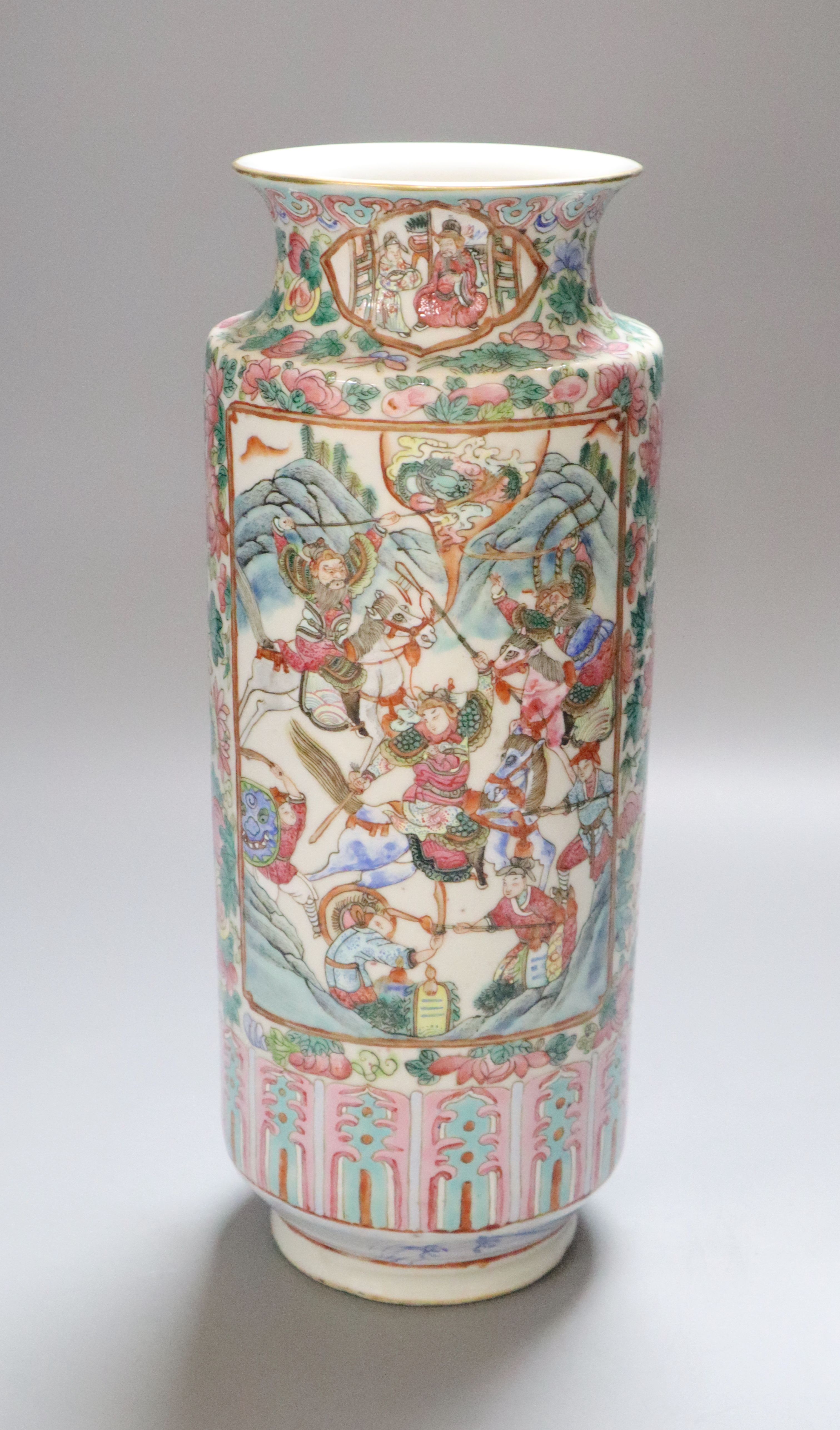 A 19th century Chinese vase famille rose